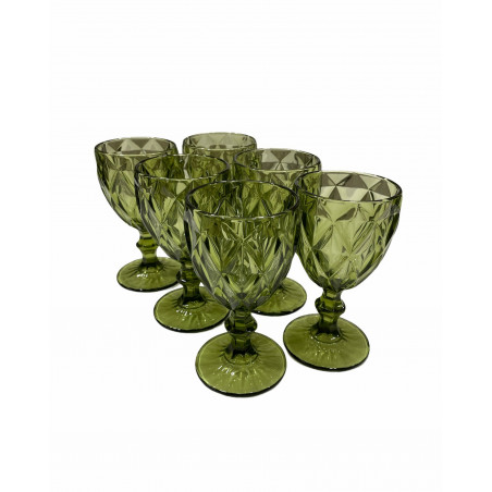 Set 6 calici murano - Verde