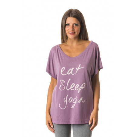 T-Shirt Donna Yoga Con Scritta
