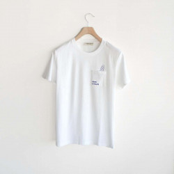 T-shirt bianca con taschino