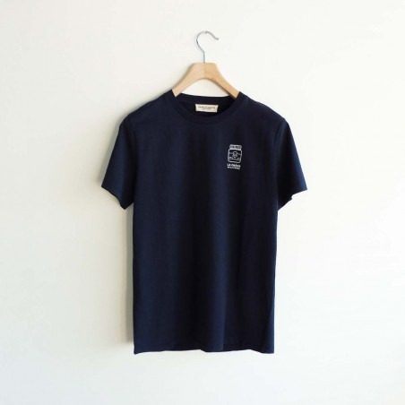 T-shirt blu navy con stampa
