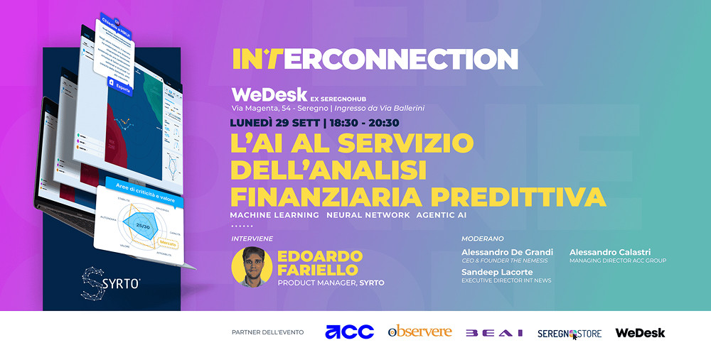 INTERCONNECTION: incontro sull’Intelligenza Artificiale predittiva
