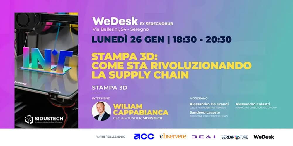 Interconnection: la rivoluzione della Supply Chain con la Stampa 3D
